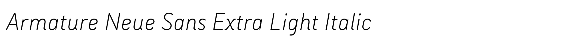 Armature Neue Sans Extra Light Italic image
